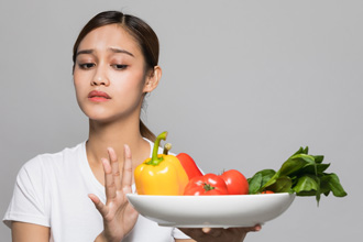 野菜の好き嫌いがある女性