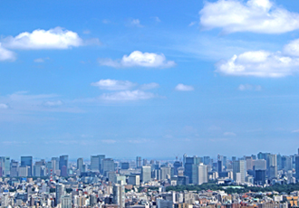 東京の街と空